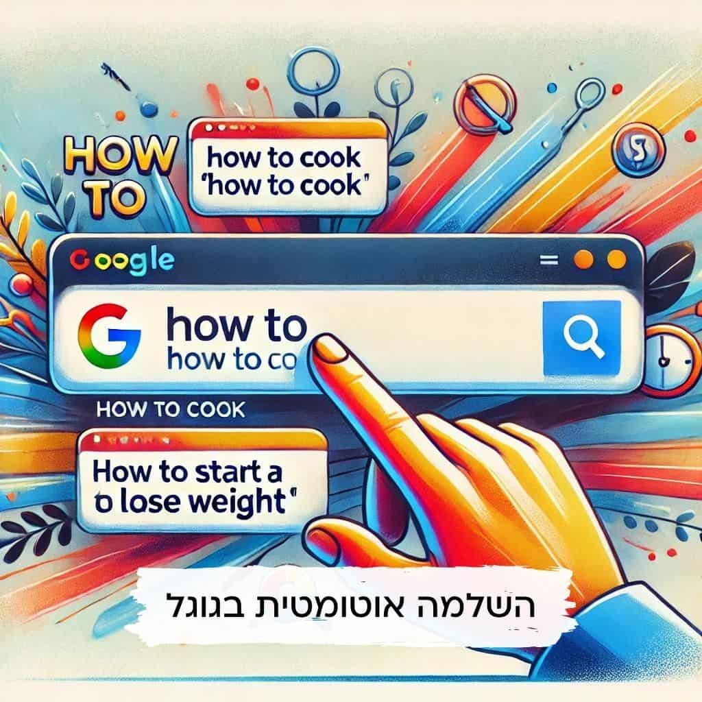 השלמה אוטומטית בגוגל